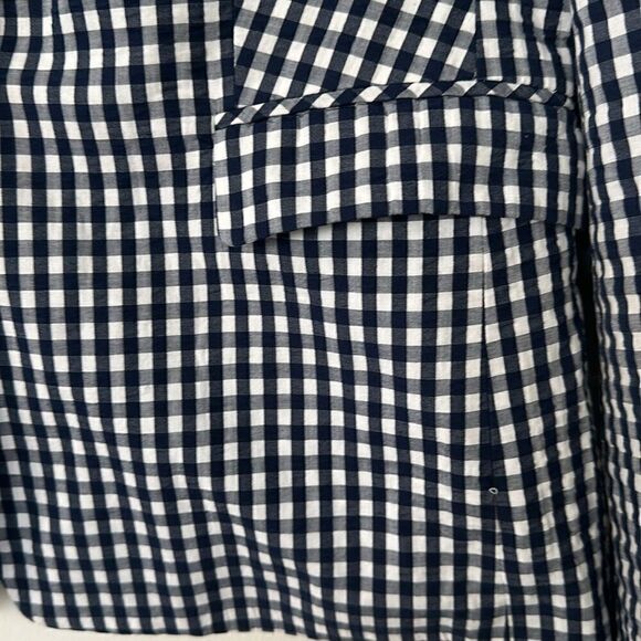 J. Crew Puckered Gingham Blazer Jacket 14 - Picture 4 of 10